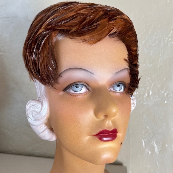 FASCINATING 1950's RUST/MULTICOLOR FEATHER COCKTAIL HAT - Picture 7 of 9